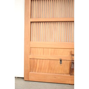 白木格子蔵戸　W054Y 