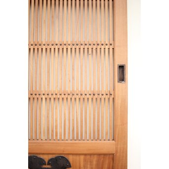 白木格子蔵戸　W054Y 