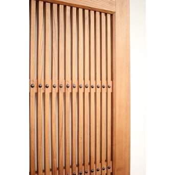 白木格子蔵戸　W054Y 