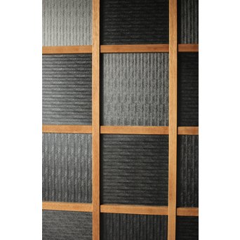 幅広 銀モールガラスの市松模様デザイン建具 2枚1組　GD0095 