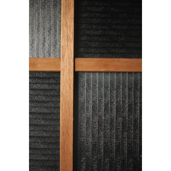 幅広 銀モールガラスの市松模様デザイン建具 2枚1組　GD0095 