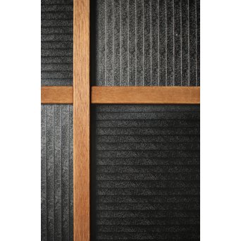 幅広 銀モールガラスの市松模様デザイン建具 2枚1組　GD0095 