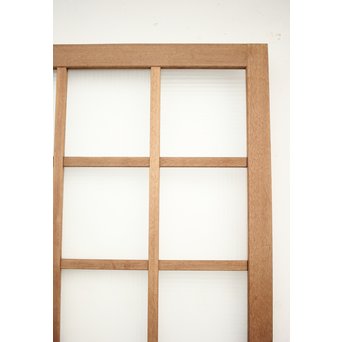 幅広 銀モールガラスの市松模様デザイン建具 2枚1組　GD0095 