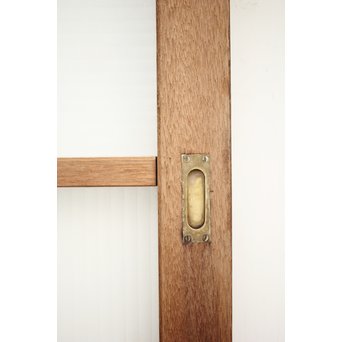 幅広 銀モールガラスの市松模様デザイン建具 2枚1組　GD0095 