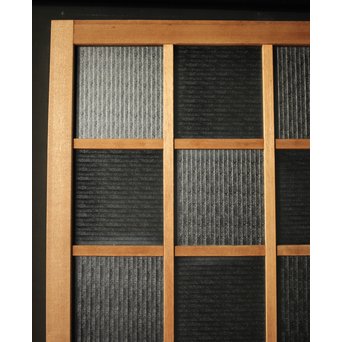 幅広 銀モールガラスの市松模様デザイン建具 2枚1組　GD0095 