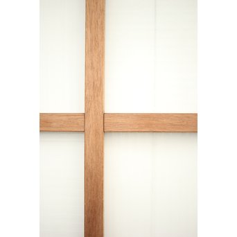 幅広 銀モールガラスの市松模様デザイン建具 2枚1組　GD0095 