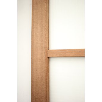 幅広 銀モールガラスの市松模様デザイン建具 2枚1組　GD0095 