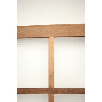 幅広 銀モールガラスの市松模様デザイン建具 2枚1組　GD0095 