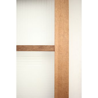 幅広 銀モールガラスの市松模様デザイン建具 2枚1組　GD0095 