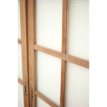 幅広 銀モールガラスの市松模様デザイン建具 2枚1組　GD0095 