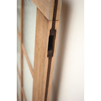 幅広 銀モールガラスの市松模様デザイン建具 2枚1組　GD0095 