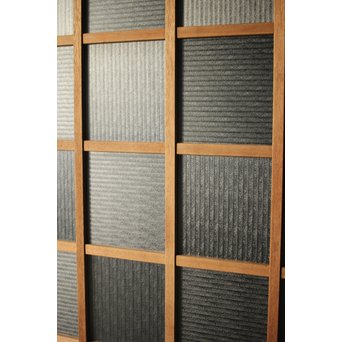 幅広 銀モールガラスの市松模様デザイン建具 2枚1組　GD0095 