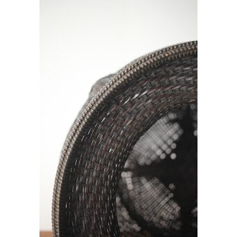 唐物牡丹籠写 手付宮島籠 六兵衛作 竹篭　U274 