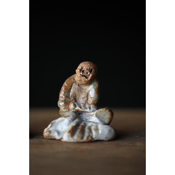 青木木米造か 十六羅漢造 置物 三体　P321 