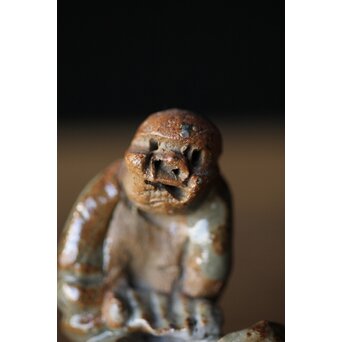 青木木米造か 十六羅漢造 置物 三体　P321 