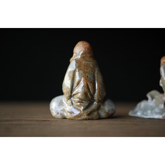 青木木米造か 十六羅漢造 置物 三体　P321 