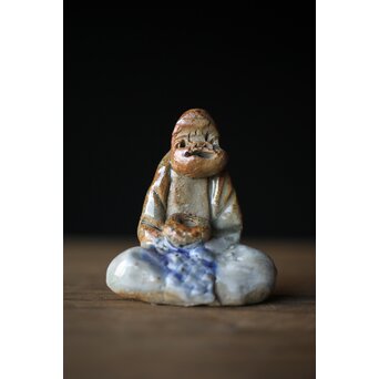 青木木米造か 十六羅漢造 置物 三体　P321 