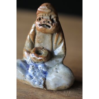 青木木米造か 十六羅漢造 置物 三体　P321 