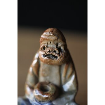 青木木米造か 十六羅漢造 置物 三体　P321 