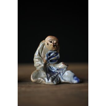 青木木米造か 十六羅漢造 置物 三体　P321 