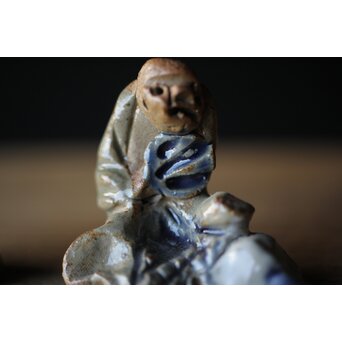 青木木米造か 十六羅漢造 置物 三体　P321 