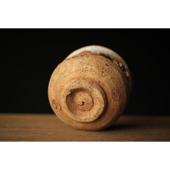 楽山焼 細密蟹彫湯呑　P323 