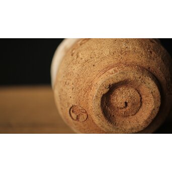 楽山焼 細密蟹彫湯呑　P323 