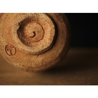 楽山焼 細密蟹彫湯呑　P323 