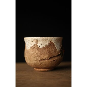 楽山焼 細密蟹彫湯呑　P323 