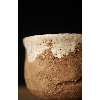 楽山焼 細密蟹彫湯呑　P323 