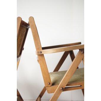 飛騨産業 オールドキツツキ 折りたたみ椅子 2脚　T448 