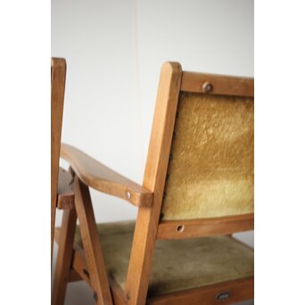 飛騨産業 オールドキツツキ 折りたたみ椅子 2脚　T448 