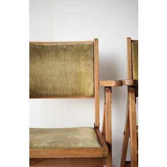 飛騨産業 オールドキツツキ 折りたたみ椅子 2脚　T448 