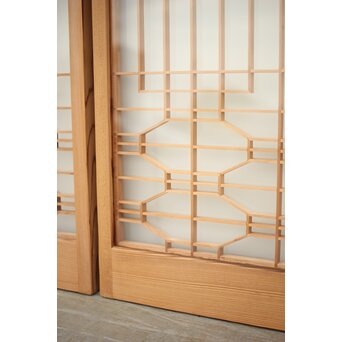 両面ガラス 組子書院 4枚1組　R0147 