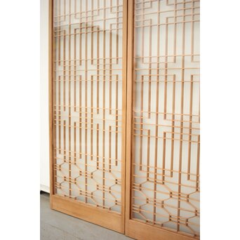 両面ガラス 組子書院 4枚1組　R0147 