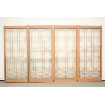 両面ガラス 組子書院 4枚1組　R0147