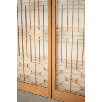 両面ガラス 組子書院 4枚1組　R0147 