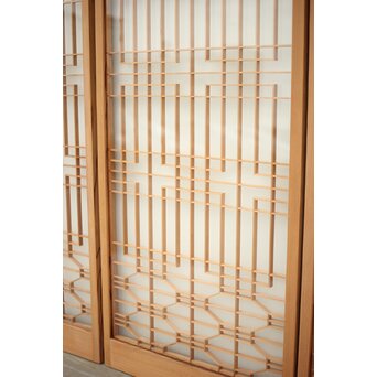 両面ガラス 組子書院 4枚1組　R0147 