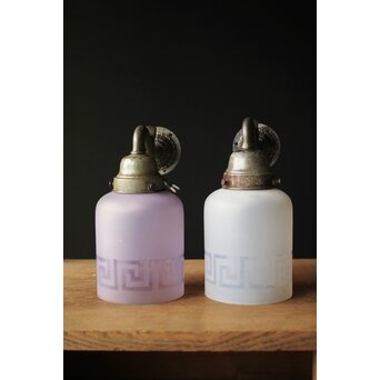 雷門模様オパールセントガラス ブラケット照明 2個1組　A001 