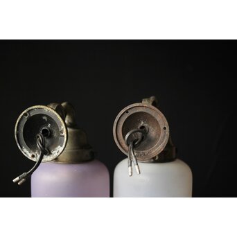 雷門模様オパールセントガラス ブラケット照明 2個1組　A001 