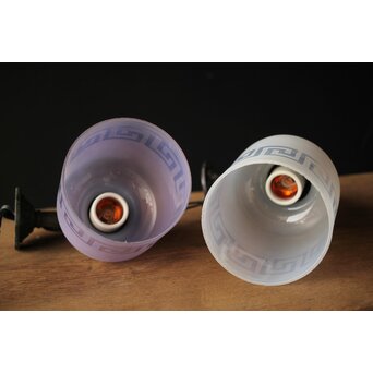 雷門模様オパールセントガラス ブラケット照明 2個1組　A001 