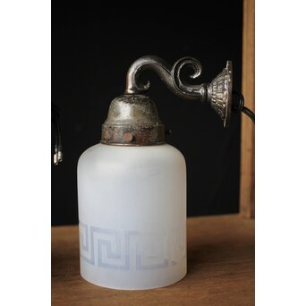 雷門模様オパールセントガラス ブラケット照明 2個1組　A001 