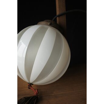 ストライプ切子球体電笠　A004 