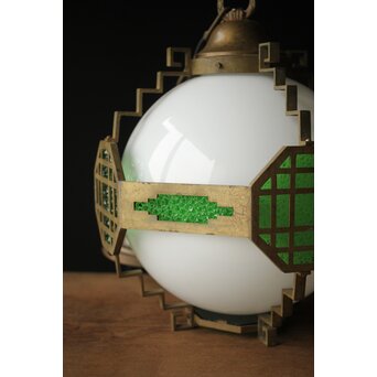 緑色ダイアガラス アールデコ照明　A005 