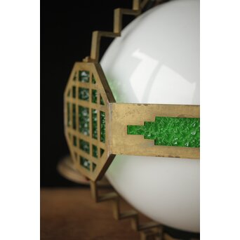 緑色ダイアガラス アールデコ照明　A005 