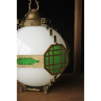 緑色ダイアガラス アールデコ照明　A005 