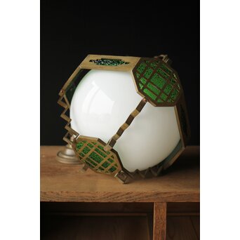 緑色ダイアガラス アールデコ照明　A005 