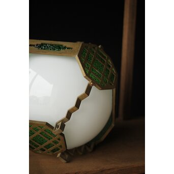 緑色ダイアガラス アールデコ照明　A005 