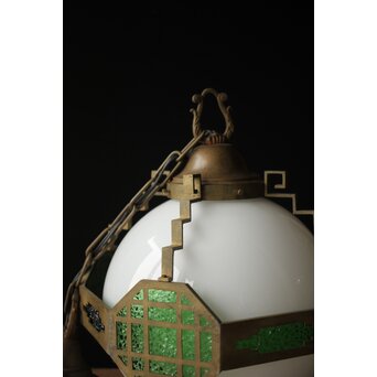 緑色ダイアガラス アールデコ照明　A005 