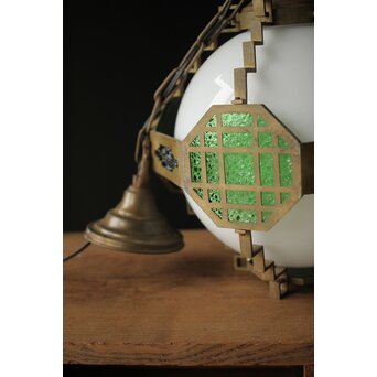 緑色ダイアガラス アールデコ照明　A005 